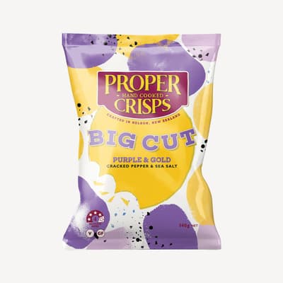 Proper Crisps Big Cut Purple & Gold 140g