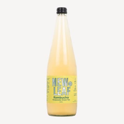 New Leaf Gunpowder Green Tea Kombucha 750ml