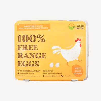 Good Farms Free Range Tray Mixed Grade Eggs 20 Pack