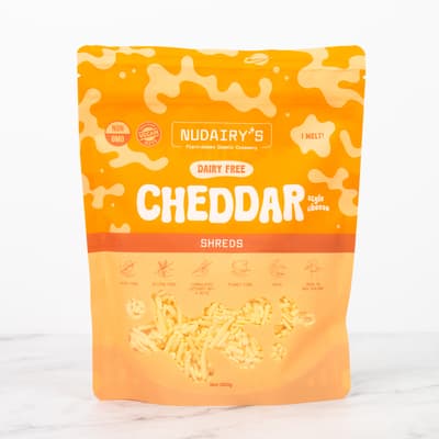 Nudairys Dairy Free Cheddar Shreds 300g