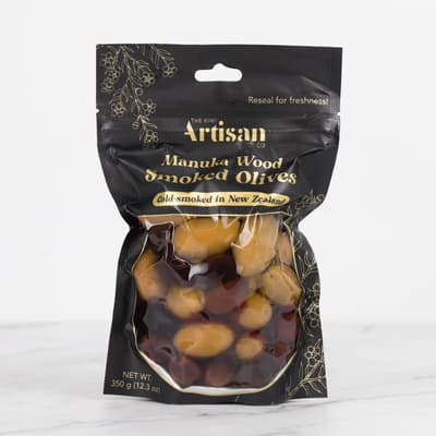 Kiwi Artisan Manuka Smoked Olives 350g