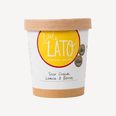 Little Lato Sour Cream Lemon & Berries Gelato 455ml