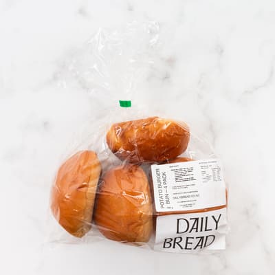Daily Bread Potato Burger Buns 4 Pack