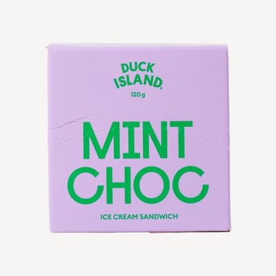 Duck Island Mint Choc Ice Cream Sandwich 120g