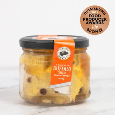 Clevedon Valley Buffalo Spiced Orange Marinated Buffalo Cheese 300g