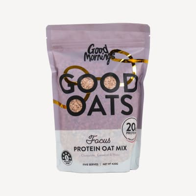 Good Mornings Focus Cacao Caramel Crunch Protein Oats 420g