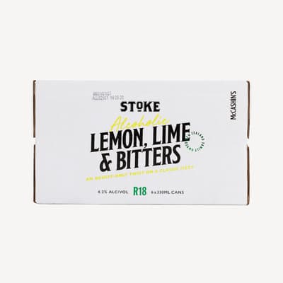 Stoke Alcoholic Lemon Lime & Bitters 330ml 6pk