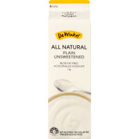 All Natural Plain Unsweetened Yoghurt (1kg)