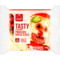 Tasty Flavoured Processed Cheese Slices (250g)