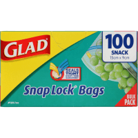 Snap Lock Resealable Snack Bags (100pk)