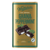 Ghana Peppermint 72% Cocoa Dark Chocolate Block (250g)