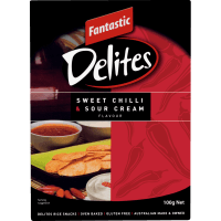 Delites Sweet Chilli & Sour Cream Rice Snacks (100g)