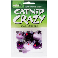 Catnip Crazy Mice Cat Toy (6pk)