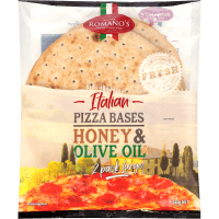 Honey & Olive Oil Italian Pizza Bases (640g)