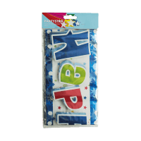Party Star Birthday Banner 540cm (1ea)