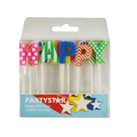 Party Star Solid Happy Birthday On Pick (14ea)