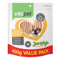 Jerhigh Chicken With Bacon Flavour Dog Treats (400g)