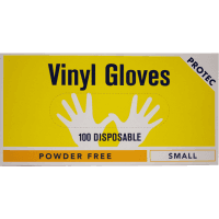 Powder Free Small Disposable Vinyl Gloves (100pk)