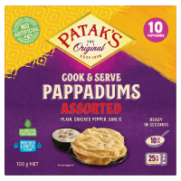 Cook & Serve Assorted Pappadums (100g)
