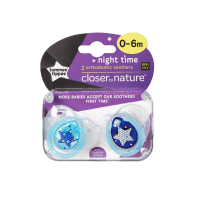 Closer To Nature Night Time Soother Glow In The Dark 0-6 Months (2pk)