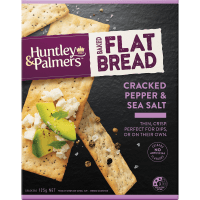 Cracked Pepper & Sea Salt Baked Flat Bread (125g)