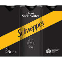 Classic Soda Water Cans (6 x 250ml)