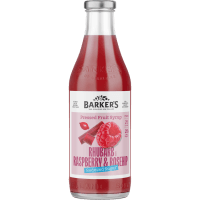 Reduced Sugar Rhubarb With Raspberry & Rosehip Pressed Fruit Syrup (710ml)