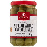 Sicilian Whole Green Olives (280g)