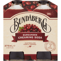Burgundee Creaming Soda Bottles (4 x 375ml)