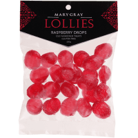 Raspberry Drops Lollies (100g)