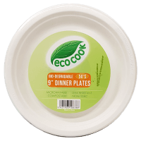 Bio-Degradable 9'' Dinner Plates (50pk)