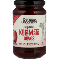 Organic Kalamata Olives Whole With Pits (320g)