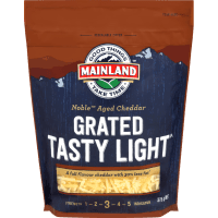 Noble Grated Tasty Light Aged Cheddar Cheese (375g)