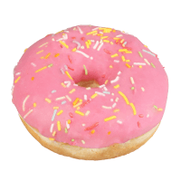 Round Pink Sprinkle Donut (1pk)