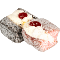 Fresh Cream Raspberry Lamingtons (2pk)