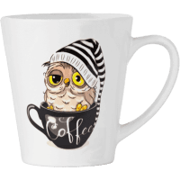 Cartoon Owl Porcelain Mug (1pk)