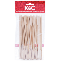 K & C Bamboo Finger Food Picks (72pk)