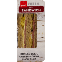 Corned Beef Cheese & Chow Chow Club Cut Sandwich (140g)