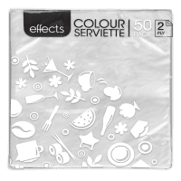 White 2 Ply Serviettes (50pk)
