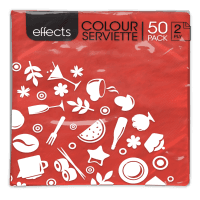 Red 2 Ply Serviettes (50pk)