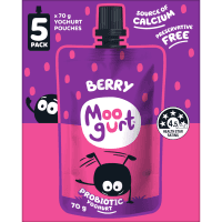 Berry Probiotic Yoghurt Pouch (5 x 70g)