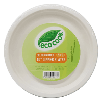 Bio-Degradable 10'' Dinner Plates (50pk)