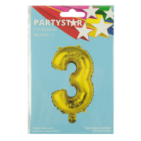 Party Foil Balloon Number 3 (1ea)