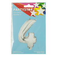 Party Foil Balloon Number 4 (1ea)