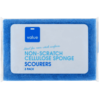 Non Scratch Cellulose Sponge Scourer (3pk)