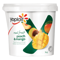 Real Fruit Peach & Mango Yoghurt (1kg)