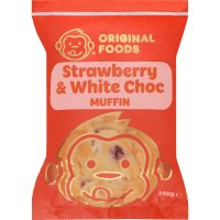 Strawberry & White Choc Muffin Wrapped (140g)
