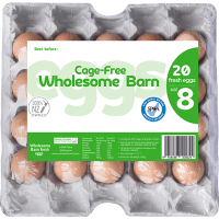 Cage Free Size 8 Tray Eggs (20pk)