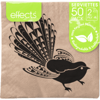 Kiwiana Biodegradable & Unbleached Serviettes (50pk)