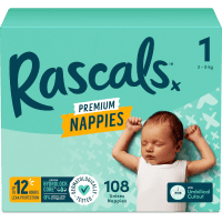 Premium Nappies Unisex 3-5kg Newborn (108pk)